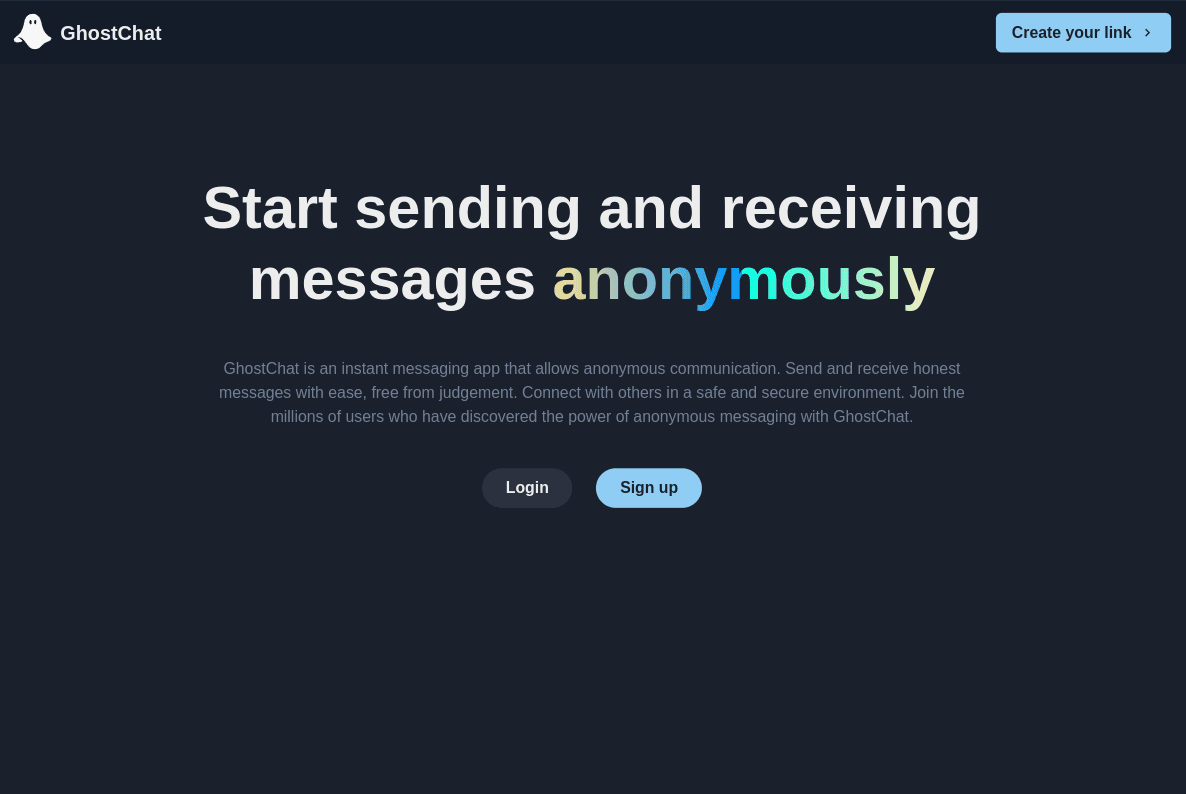 Ghost Chat project screenshot 1 of 4